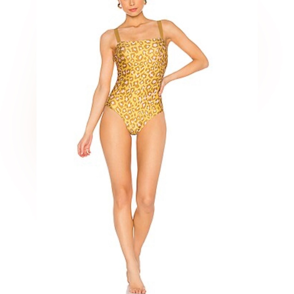 ZIMMERMAN Carnaby Square Neck Leopard Print Swimsuit - Picture 4 of 11
